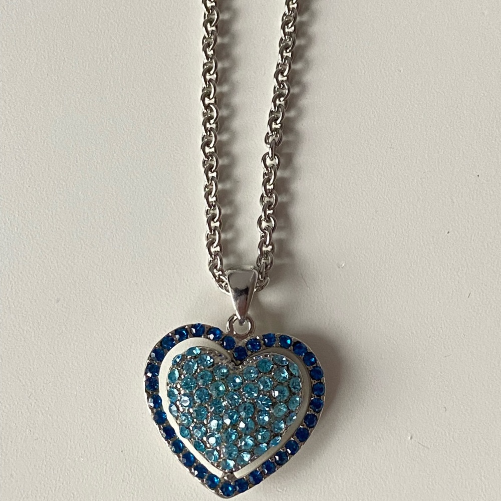 Blue heart necklace